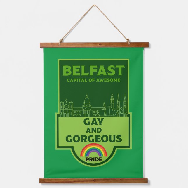 Belfast Gay Pride - Brighton Ireland LGBT - Hanging Tapestry (Front)
