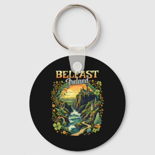 Belfast Ireland Vacation Trip Travel Irish Souveni Key Ring