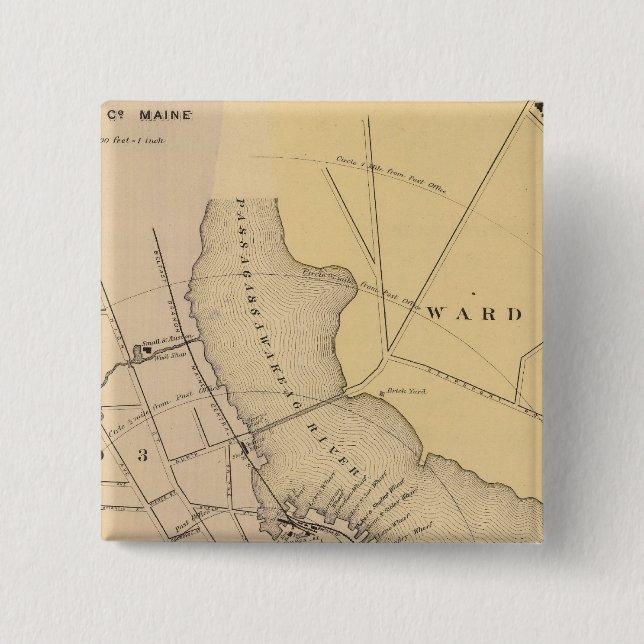 Belfast, Maine 2 15 Cm Square Badge (Front)