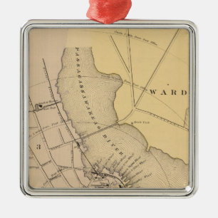 Belfast, Maine 2 Metal Tree Decoration