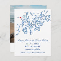 Belfast Maine Photo Save the Date - Penobscot Bay