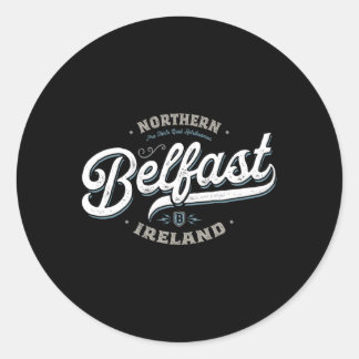 Belfast Northern Ireland City Travel Capital Classic Round Sticker