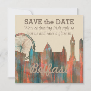 BELFAST, NORTHERN IRELAND SKYLINE INVITATION