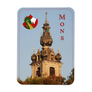 Belfry of Mons during eclipse Magnet