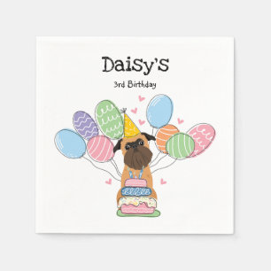 Belge Brussels Griffon Birthday Paper Napkin