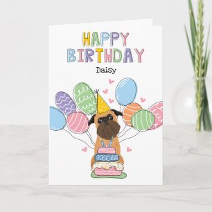 Belge Brussels Griffon Dog Birthday Card