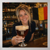 Belgian Alehouse Smile and Toast Poster