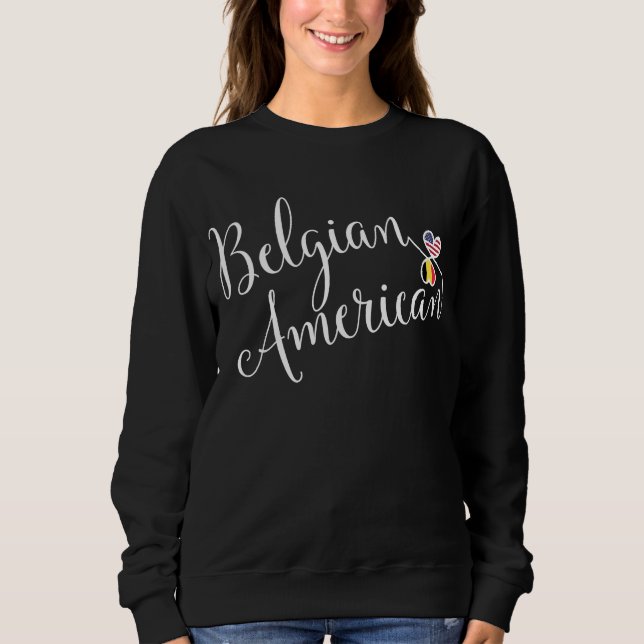 Belgian American Entwinted Hearts Sweatshirt (Front)