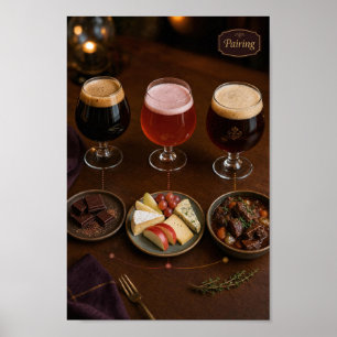 Belgian Beer & Food Pairing Guide Poster