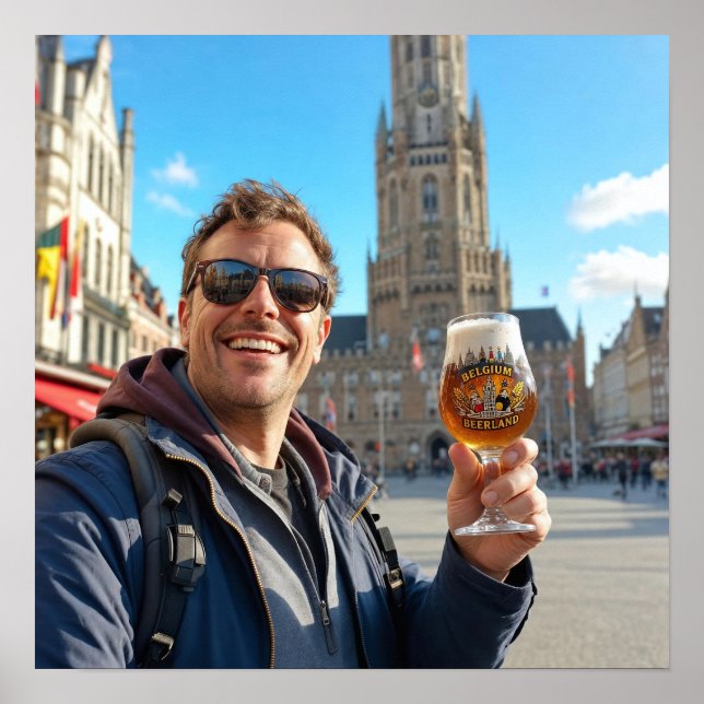 Belgian Beer Journey Through Bruges Poster (Front)