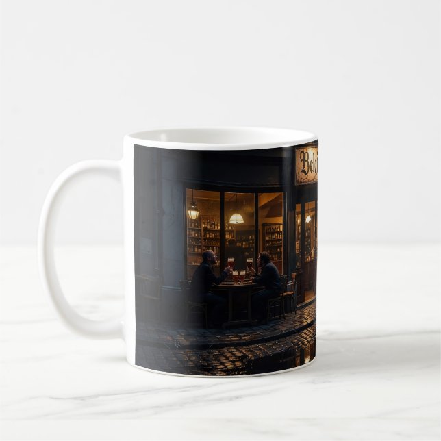Belgian Beer Pub Evening Glow Mug (Left)