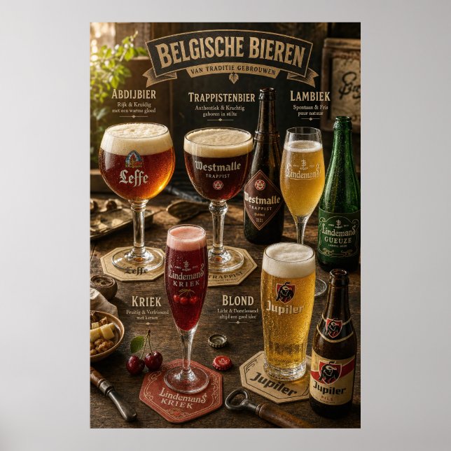 Belgian Beer Styles Tavern Guide Poster (Front)