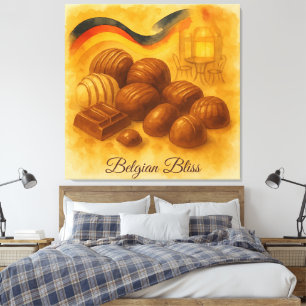 Belgian Bliss – Belgian Chocolate Watercolor Canvas Print