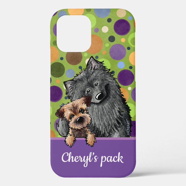 Belgian & Border KiniArt iPhone Case (Back)