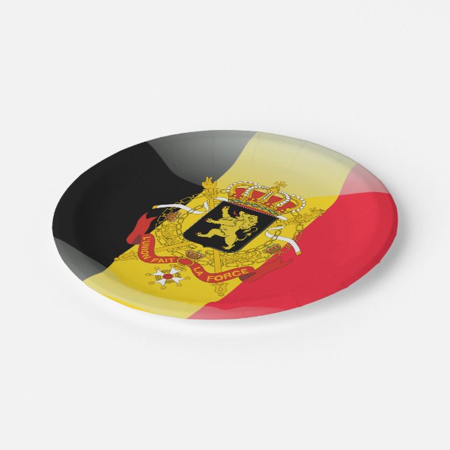 Belgian Coat of arms Paper Plate (Angled)