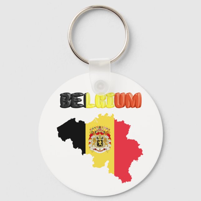Belgian country flag key ring (Front)