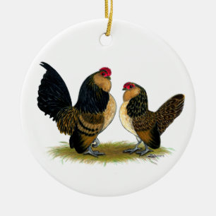 Belgian d'Anvers Bantams: Quail Ceramic Ornament