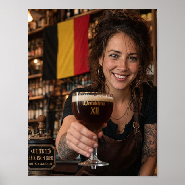 Belgian Dark Ale Tavern Greeting Poster (Front)