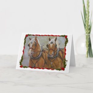 Belgian Draft Horse Christmas Card