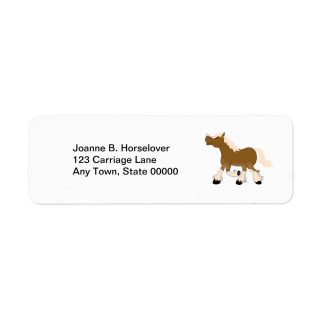BELGIAN DRAFT HORSE Custom Return Address Label (Front)