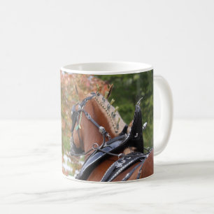 Belgian Draft Horse in harness mug