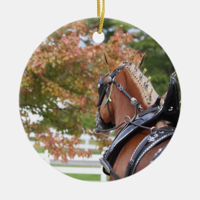 Belgian Draft Horse ornament (Front)