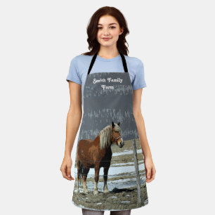 Belgian Draught Horse In Paddock Apron