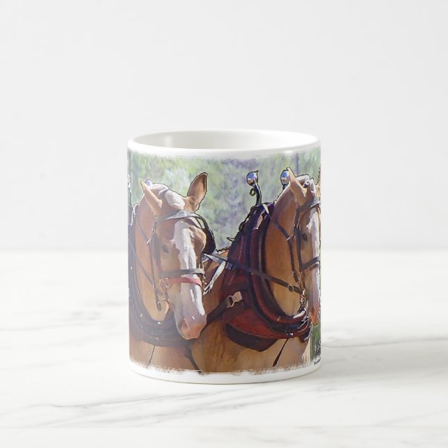 Belgian Draught   Horse Logging Coffee Mug (Center)