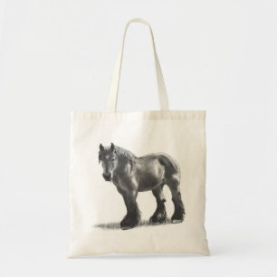 Belgian Draught   Horse Pencil Drawing: Realism Tote Bag