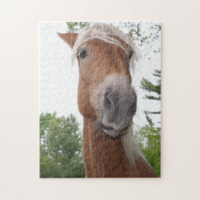 Belgian Draught Horse Silly Face Animal Jigsaw Puzzle (Vertical)