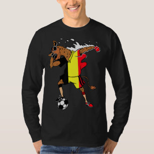 Belgian Dromedary Camel Belgium Flag Soccer Footba T-Shirt