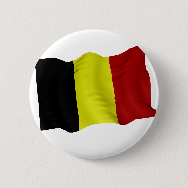 Belgian flag 6 cm round badge (Front)