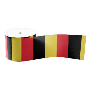 Belgian Flag & Belgium travel, holiday /sports Grosgrain Ribbon