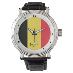Belgian Flag & Belgium trendy fashion /design Watch