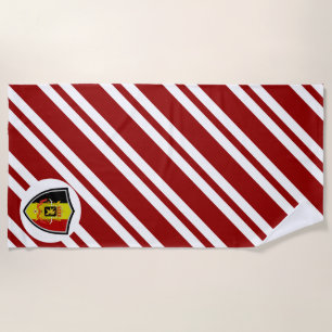 Belgian flag-coat arms beach towel