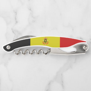 Belgian flag-coat of arms corkscrew