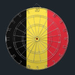 Belgian Flag Dartboard<br><div class="desc">This design features the national flag of Belgium (officially the Kingdom of Belgium), which is a country in Western Europe. Belgium is bordered by the Netherlands to the north, Germany to the east, Luxembourg to the southeast, France to the southwest and the North Sea to the northwest. The largest city,...</div>