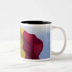 Belgian flag RF) Two-Tone Coffee Mug