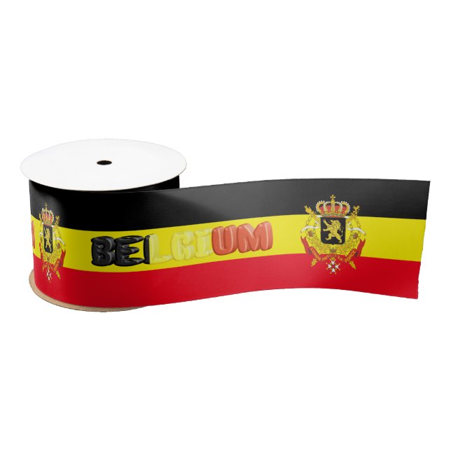 Belgian flag satin ribbon (Spool)