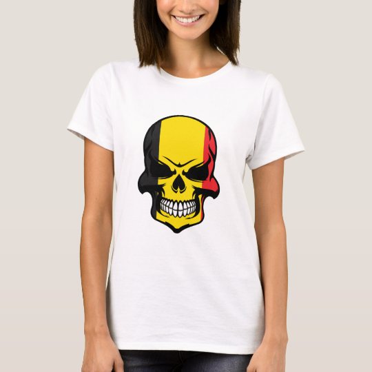 Belgian Flag Skull T-Shirt