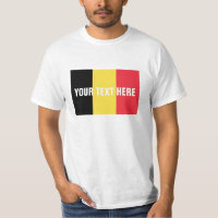 Belgian flag t shirts | Custom Belgium merchandise