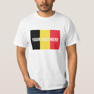 Belgian flag t shirts   Custom Belgium merchandise