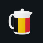 Belgian Flag Teapot<br><div class="desc">Add a touch of Belgian pride to your tea rituals with our elegant teapot featuring the flag of Belgium! Crafted with precision and style, this teapot is more than just a functional item; it’s a celebration of Belgium’s rich heritage and cultural pride. The sleek design proudly displays the vibrant Belgian...</div>