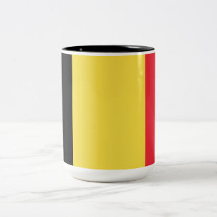 Belgian Flag Two-Tone Coffee Mug
