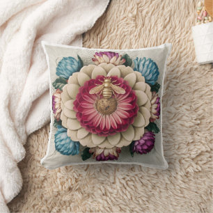  Belgian Floral Elegance Throw Pillow