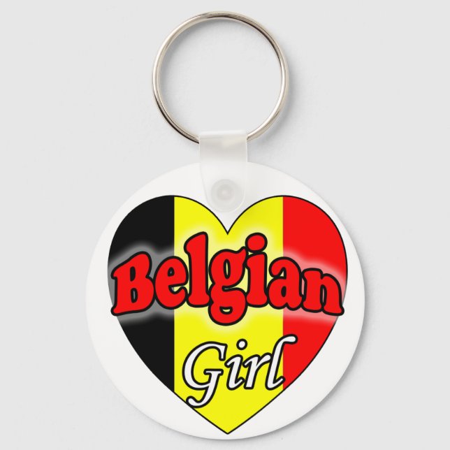Belgian Girl Key Ring (Front)