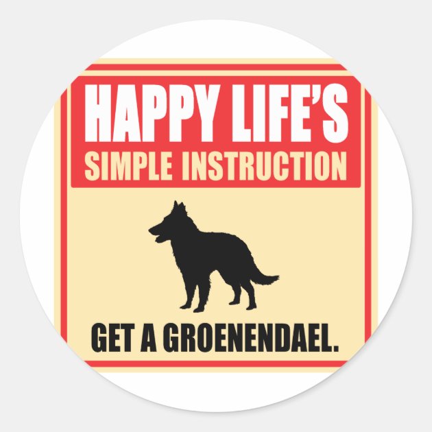 Groenendael Belgian Shepherd Dog Car Sticker - Vinyl Decal For Windows & Bumper (White/Clear, V01)