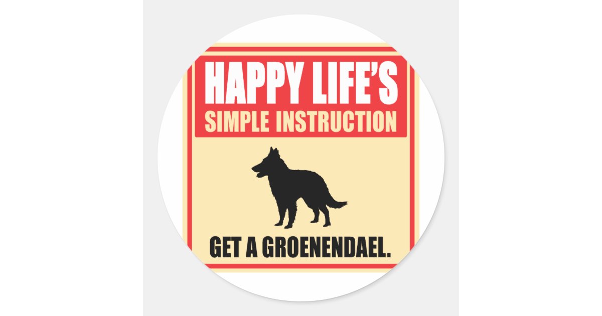 Groenendael Belgian Shepherd Dog Car Sticker - Vinyl Decal For Windows & Bumper (White/Clear, V01)