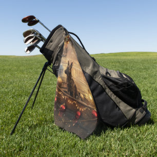 Belgian Malinoi Christmas Festive Voyage Golf Towel