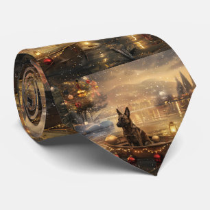 Belgian Malinoi Christmas Festive Voyage Tie